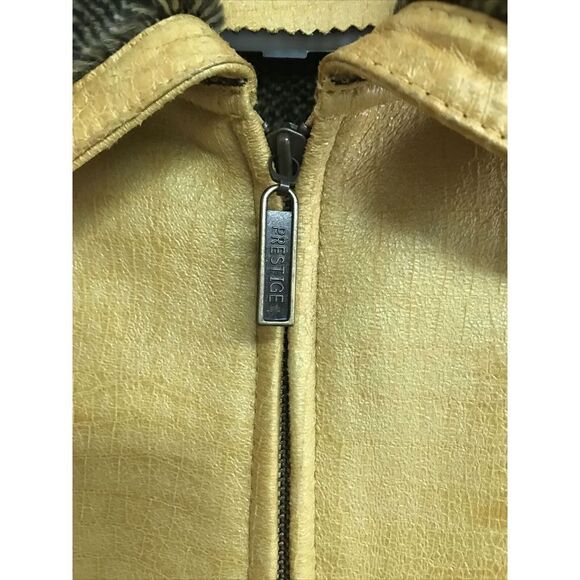 NEW Men Royal Prestige Faux Leather Fur Trim Zip Coat Jacket Pockets Lined XL - Picture 4 of 9